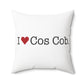 I Heart Cos Cob. Spun Polyester Square Pillow