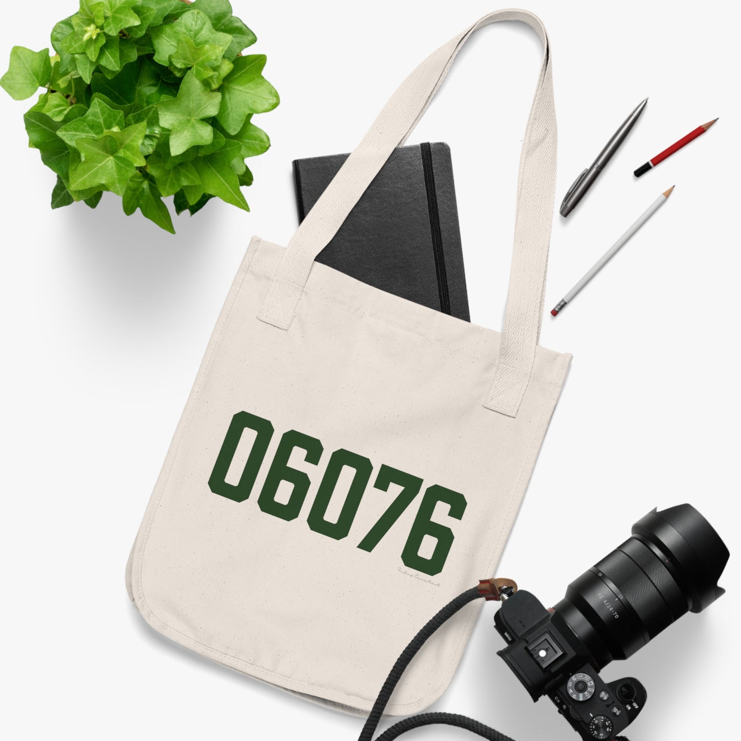 06076 Union Connecticut Zip Code Organic Canvas Tote Bag