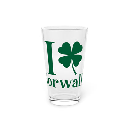 I Clover Norwalk Pint Glass, 16oz