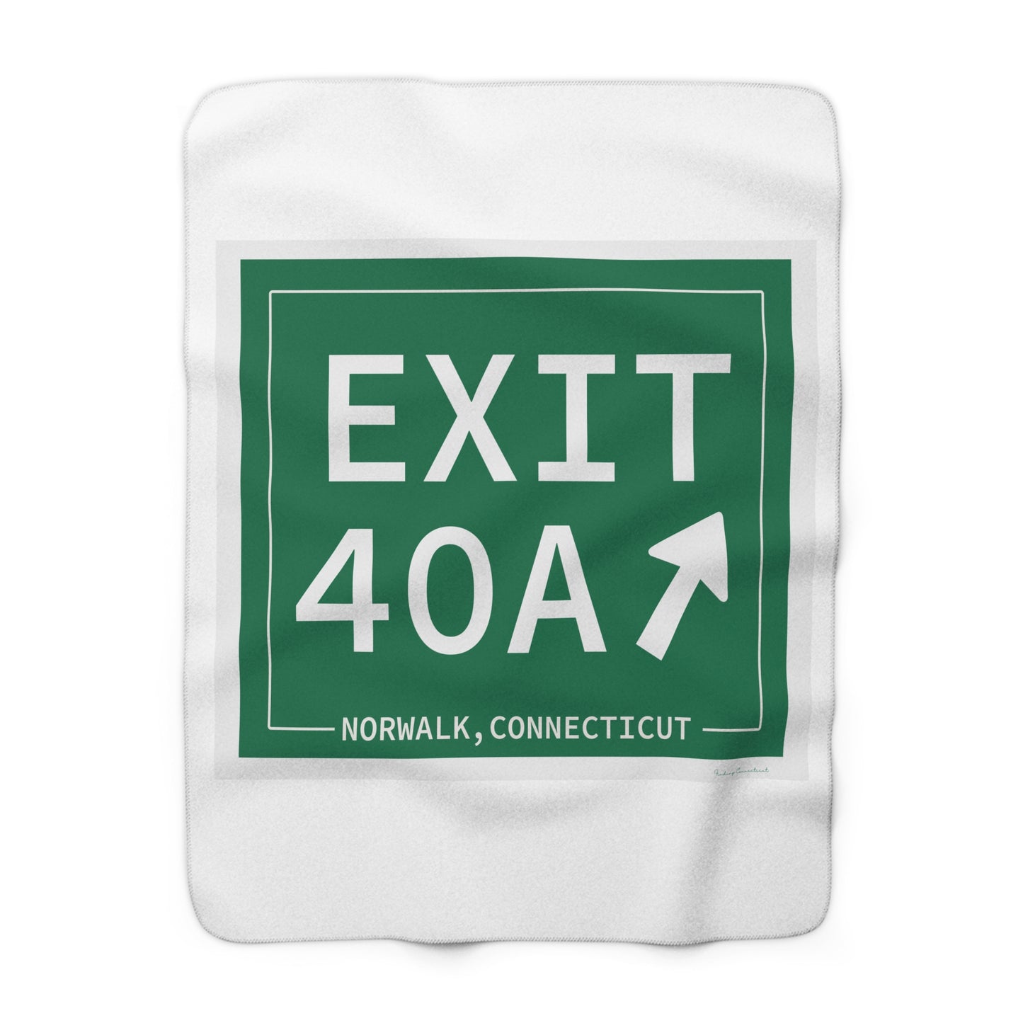Vintage Exit 40A Merritt Parkway Sign Sherpa Fleece Blanket