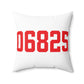 06825 Fairfield Connecticut Zip Code Spun Polyester Square Pillow
