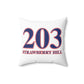 203 Strawberry Hill Red, White & Blue Spun Polyester Square Pillow
