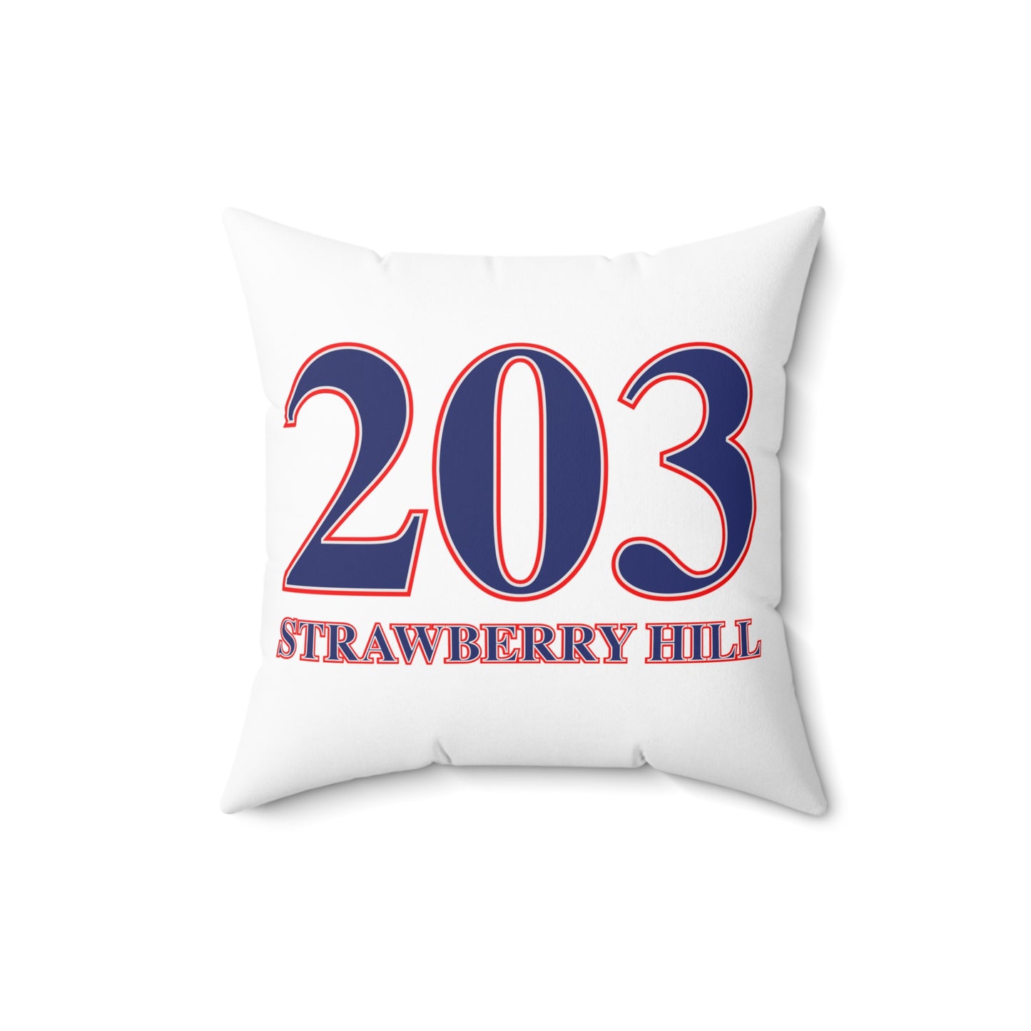 203 Strawberry Hill Red, White & Blue Spun Polyester Square Pillow