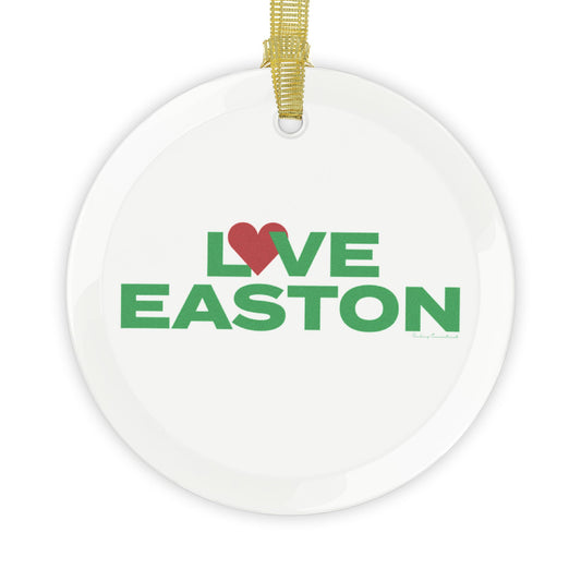 Love Easton Glass Ornaments