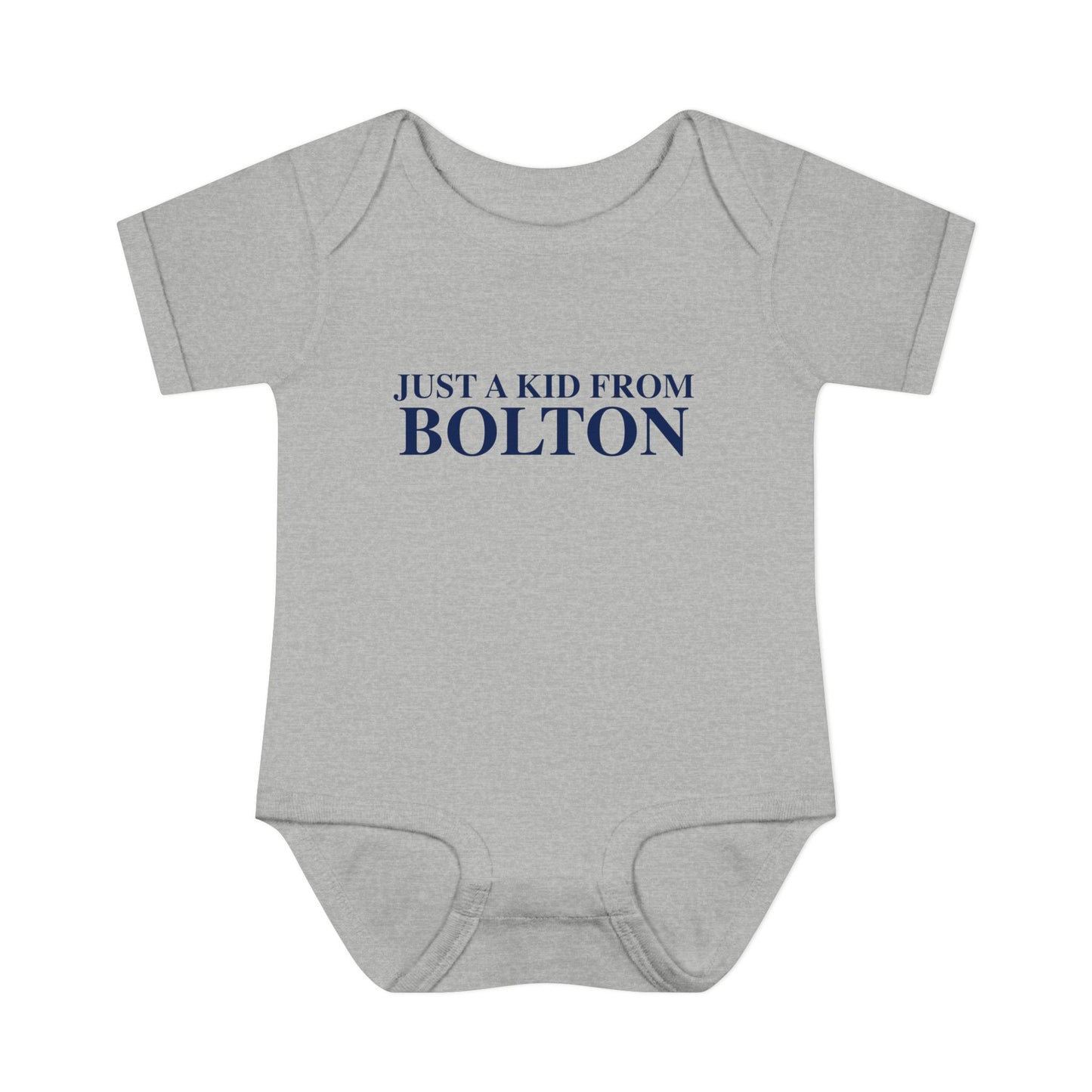 Just a kid from Bolton  Infant Baby Rib Bodysuit