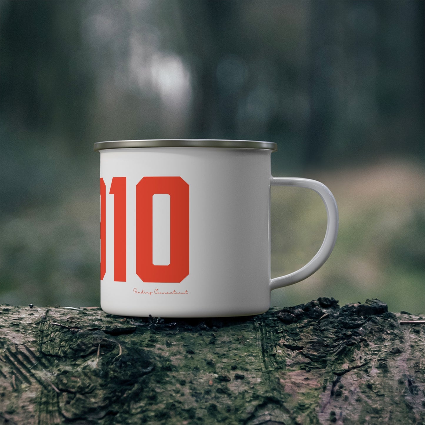 06910 Stamford Connecticut Zip Code Enamel Camping Mug