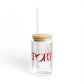 41 Tilt Bridgeport Glass Can with Straw and Lid, 16oz