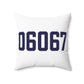 06067 Rocky Hill Connecticut Zip Code Polyester Square Pillow
