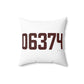 06374 Voluntown Connecticut Zip Code Spun Polyester Square Pillow