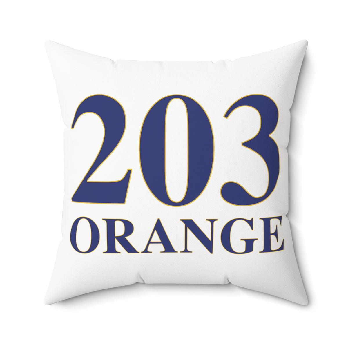 203 Orange Polyester Square Pillow