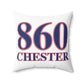 860 Chester Red, White & Blue Spun Polyester Square Pillow
