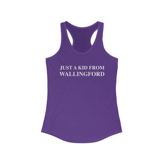 Just a kid from Wallingford  Women's Ideal Racerback Tank