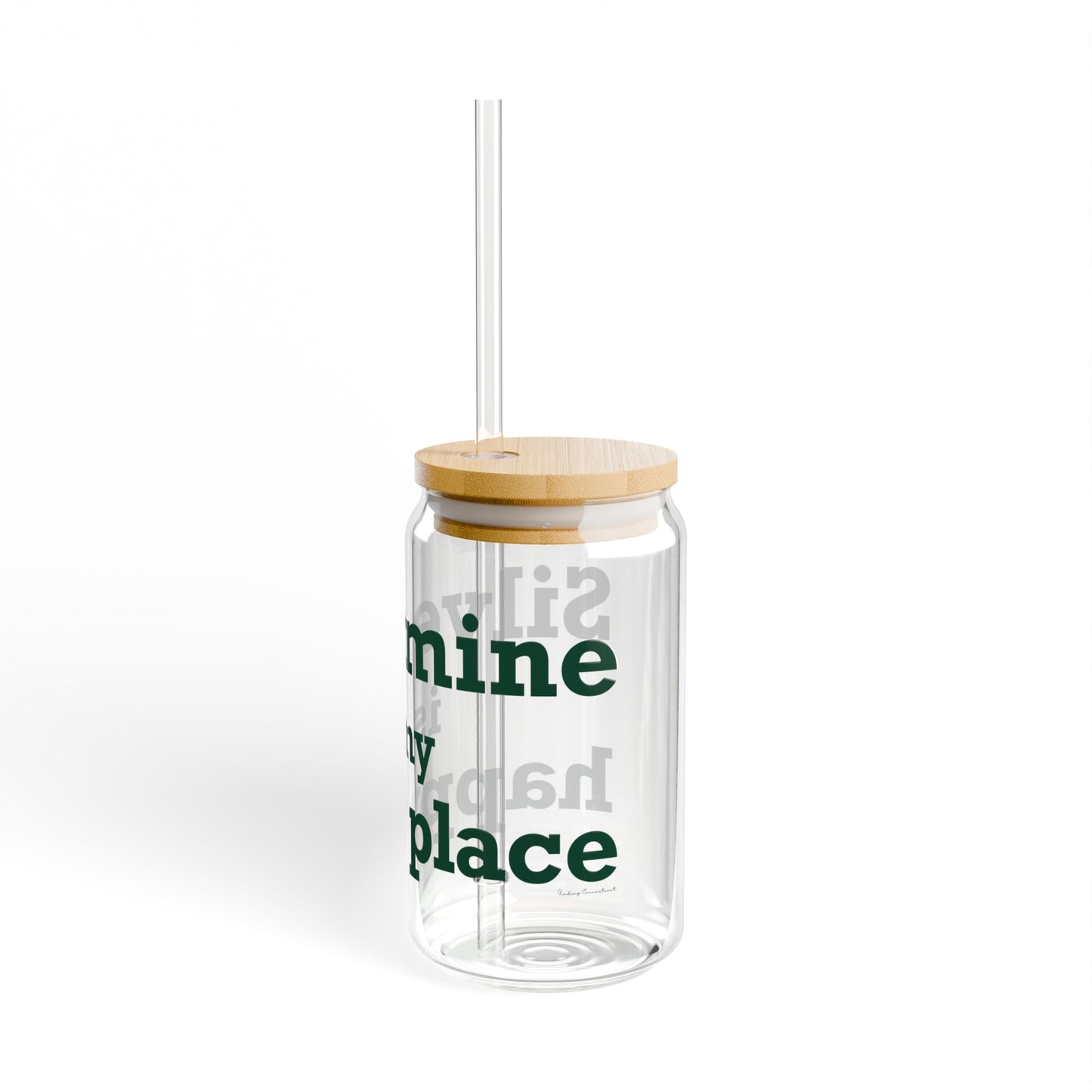 Silvermine is My Happy Place Sipper Glass, 16oz