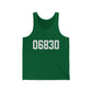 06830 - Greenwich CT Zip Code Unisex Jersey Tank Top
