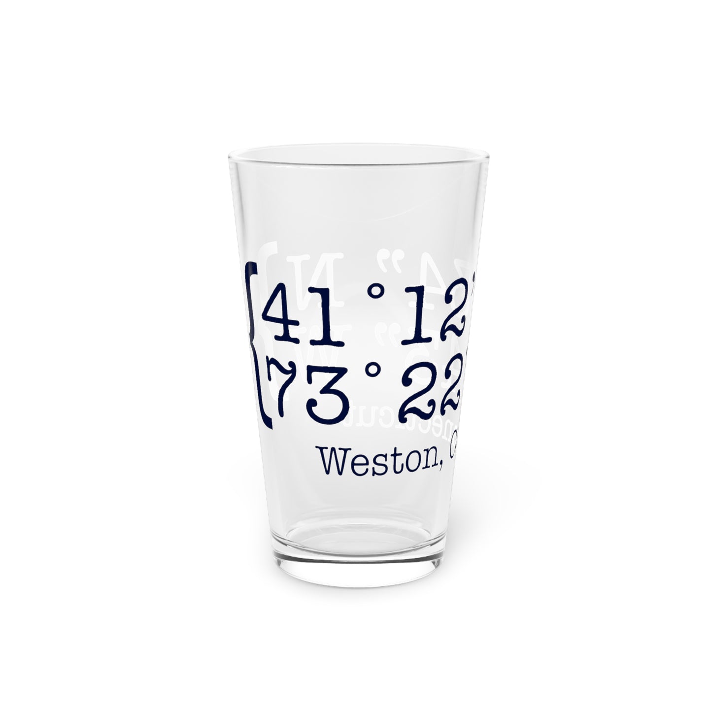 Weston Coordinates Pint Glass, 16oz