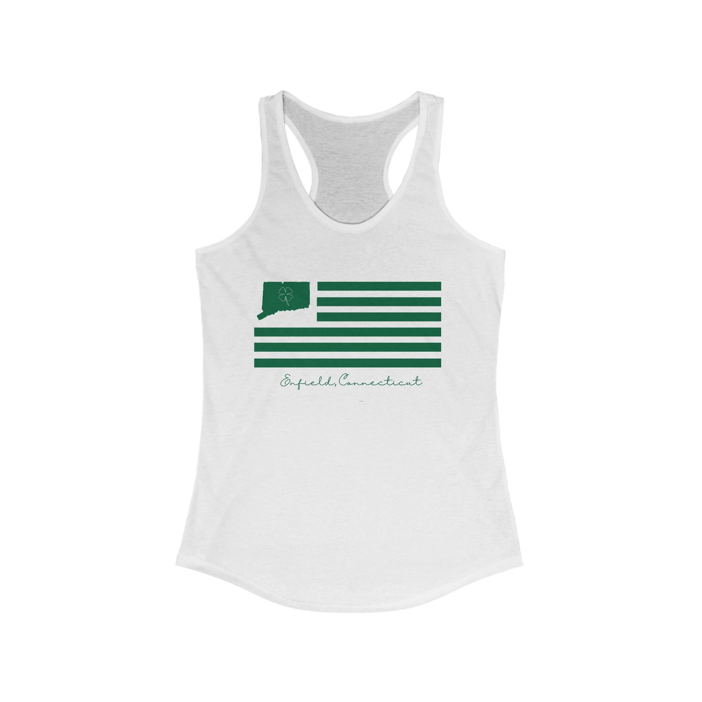 Enfield Connecticut St Patrick’s Day Flag Women's Ideal Racerback Tank Top