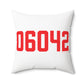 06042 Manchester Connecticut Zip Code  Polyester Square Pillow