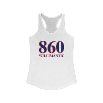 860 Willimantic Red, White & Blue Women's Ideal Racerback Tank Top