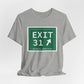 Vintage Exit 31 Merritt Parkway Sign Unisex Jersey Short Sleeve T-Shirt