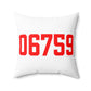 06759 Litchfield Connecticut Zip Code Polyester Square Pillow