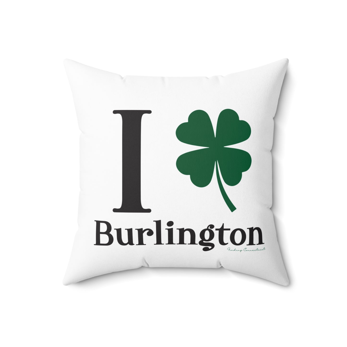 I Clover Burlington Spun Polyester Square Pillow