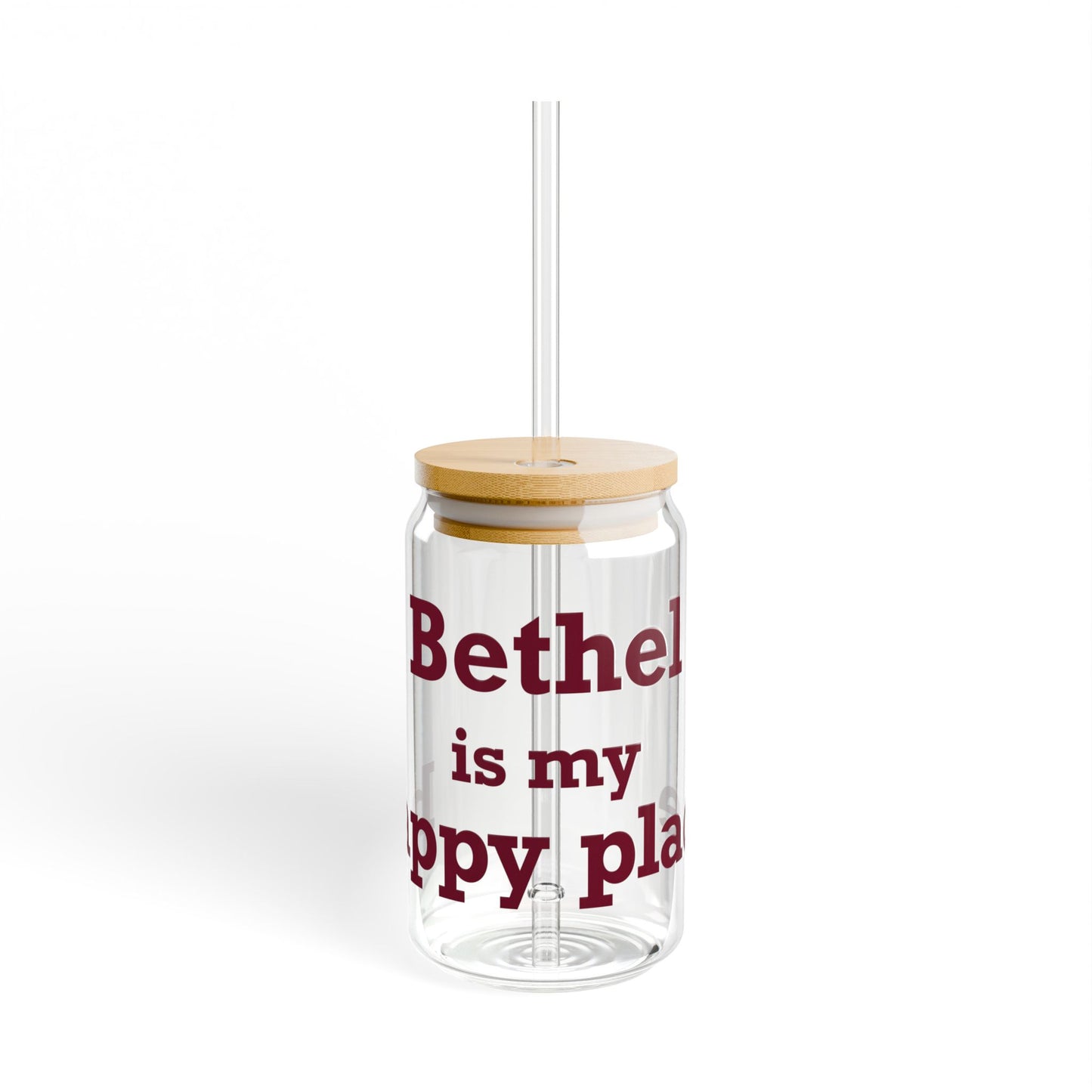Bethel Is My Happy Place  Sipper Glass, 16oz