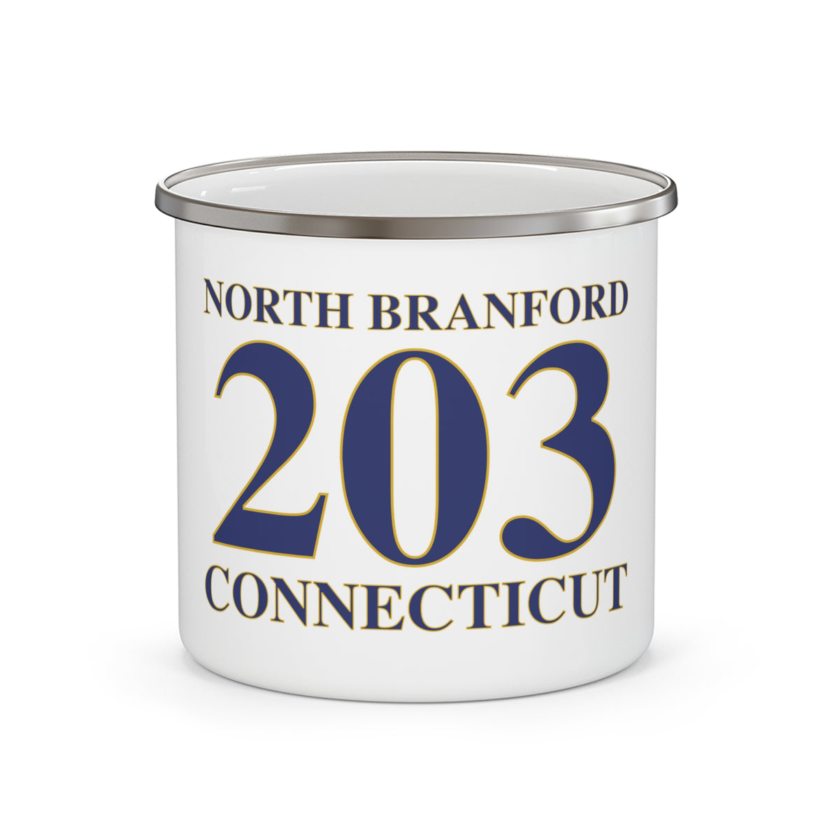 North Branford 203 Connecticut Enamel Camping Mug