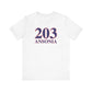 203 Ansonia Red White & Blue Unisex Jersey Short Sleeve T-Shirt