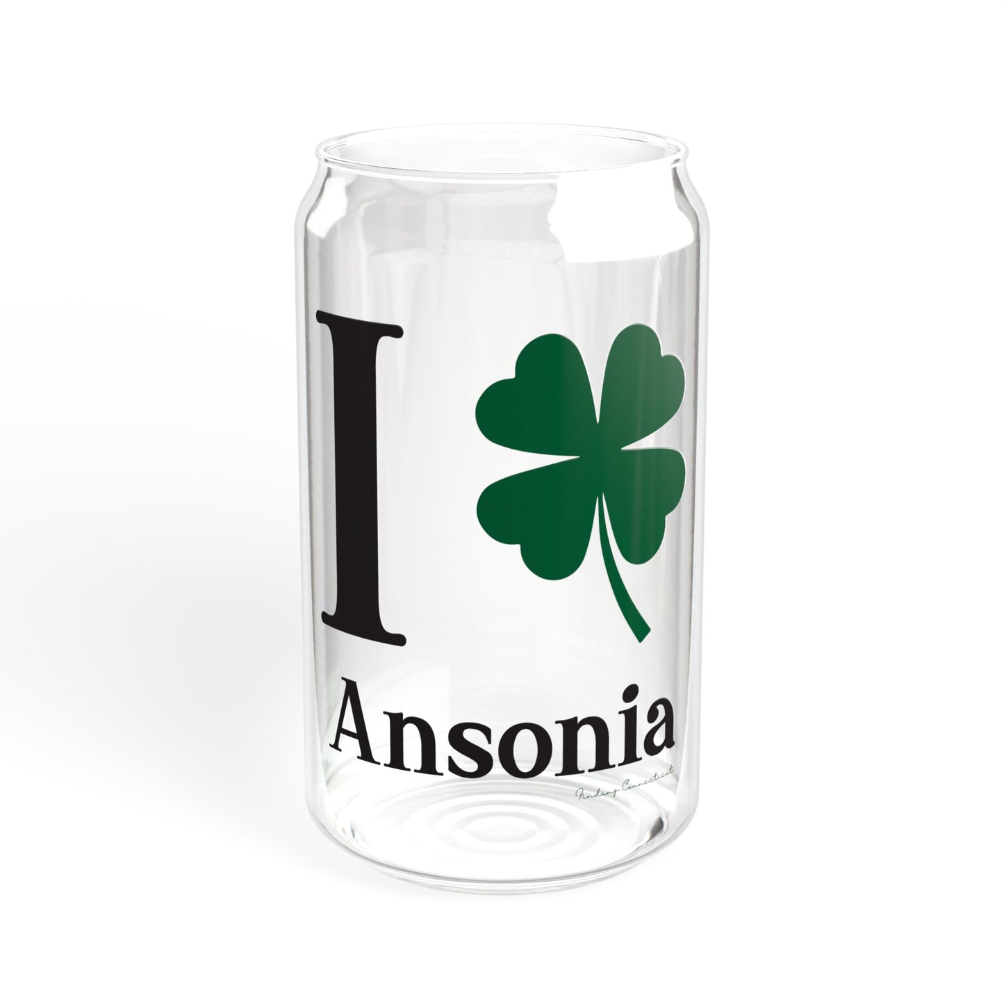 I Clover Ansonia Sipper Glass, 16oz