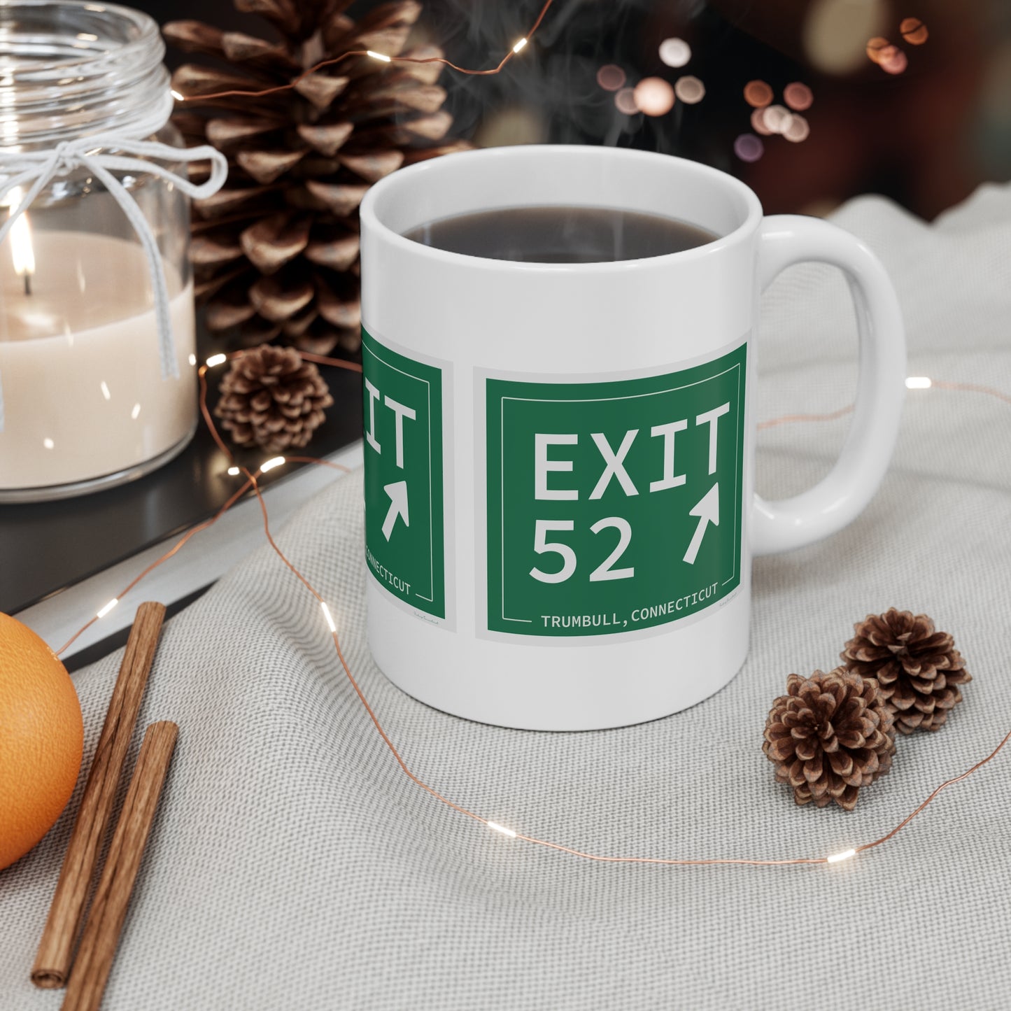 Vintage Exit 52  Merritt Parkway Sign Mug 11oz