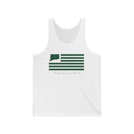 Milford Connecticut St Patrick’s Day Flag Unisex Jersey Tank Top