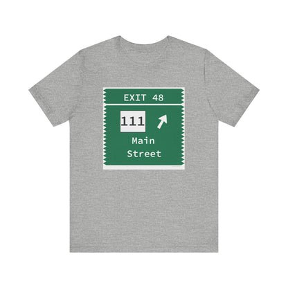 Vintage Merritt Parkway Exit 48 Sign Unisex Jersey Short Sleeve T-Shirt