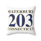 Waterbury 203 Connecticut Polyester Square Pillow