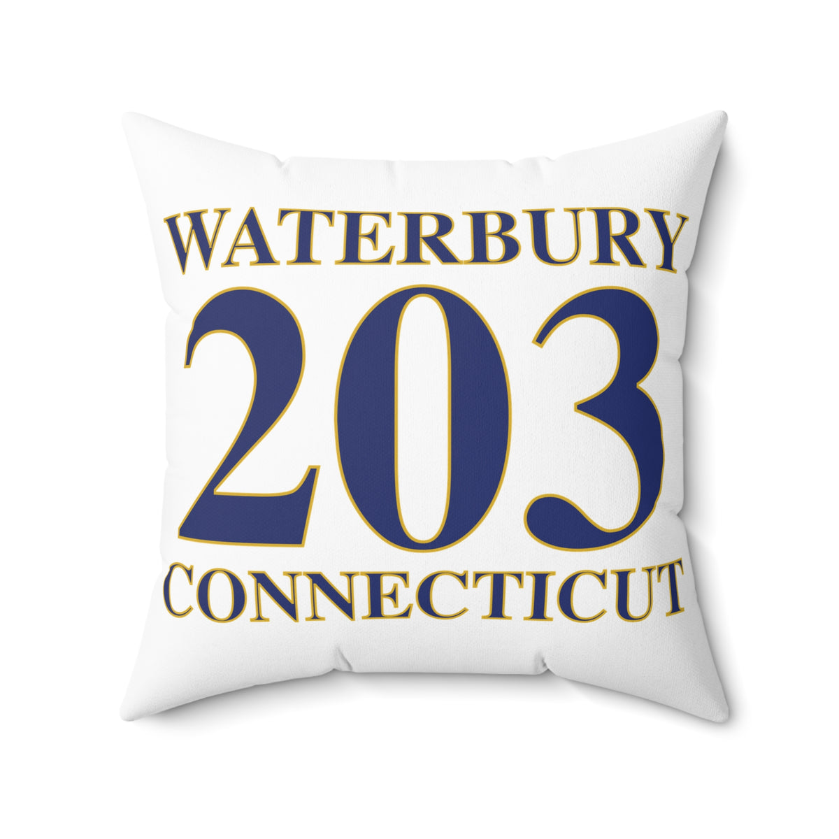 Waterbury 203 Connecticut Polyester Square Pillow