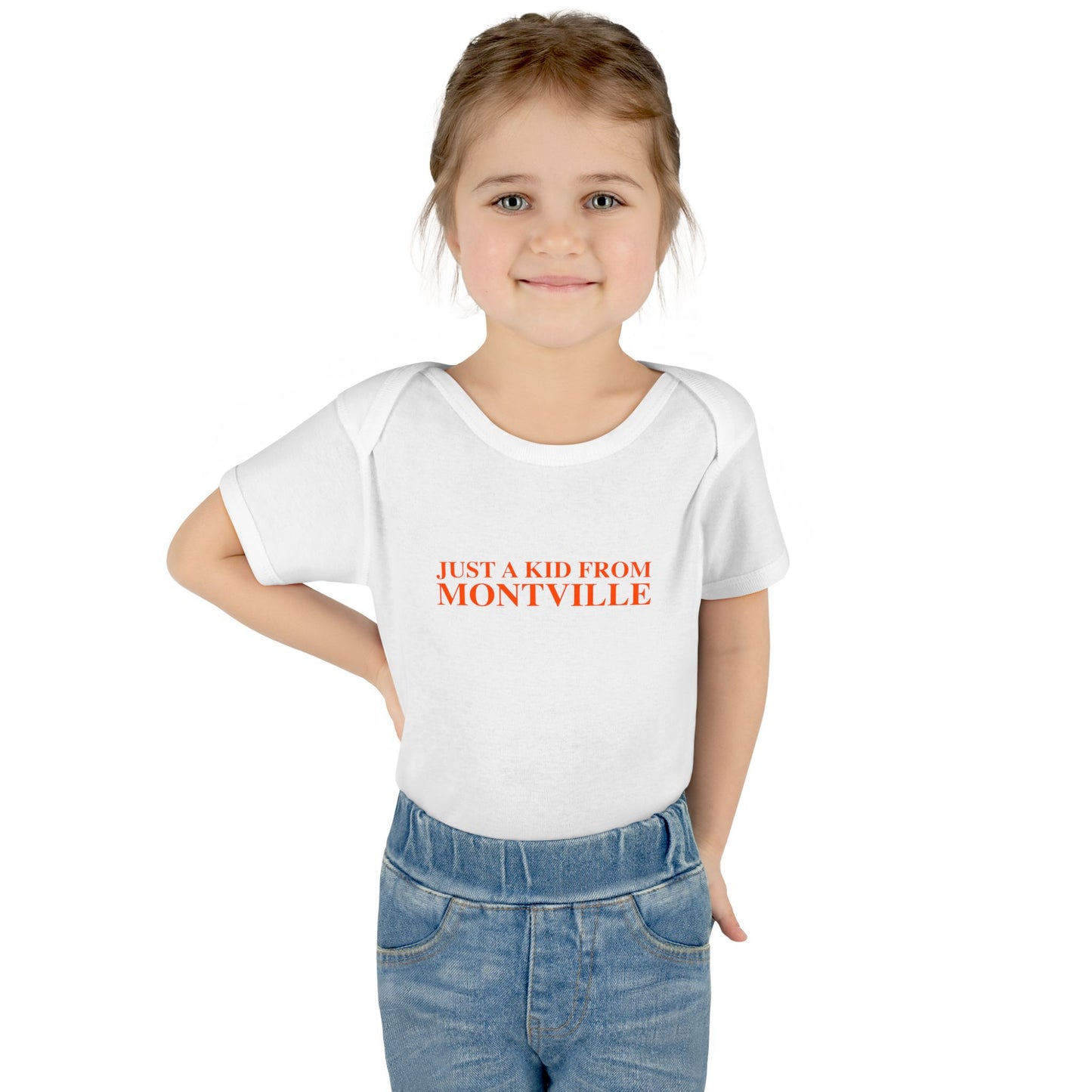 Just a kid from Montville Infant Baby Rib Bodysuit