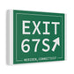 Vintage Exit 67S WCP Sign Matte Canvas, Stretched, 1.25"