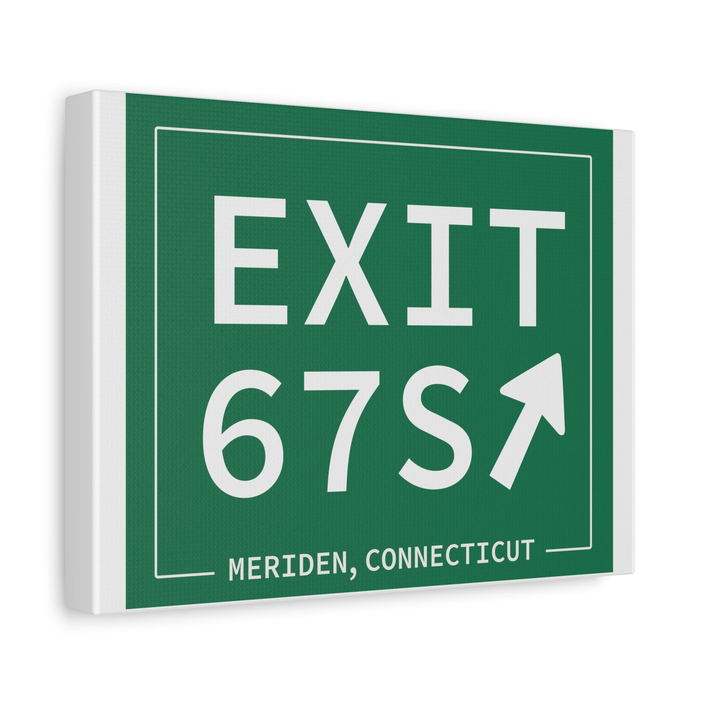 Vintage Exit 67S WCP Sign Matte Canvas, Stretched, 1.25"