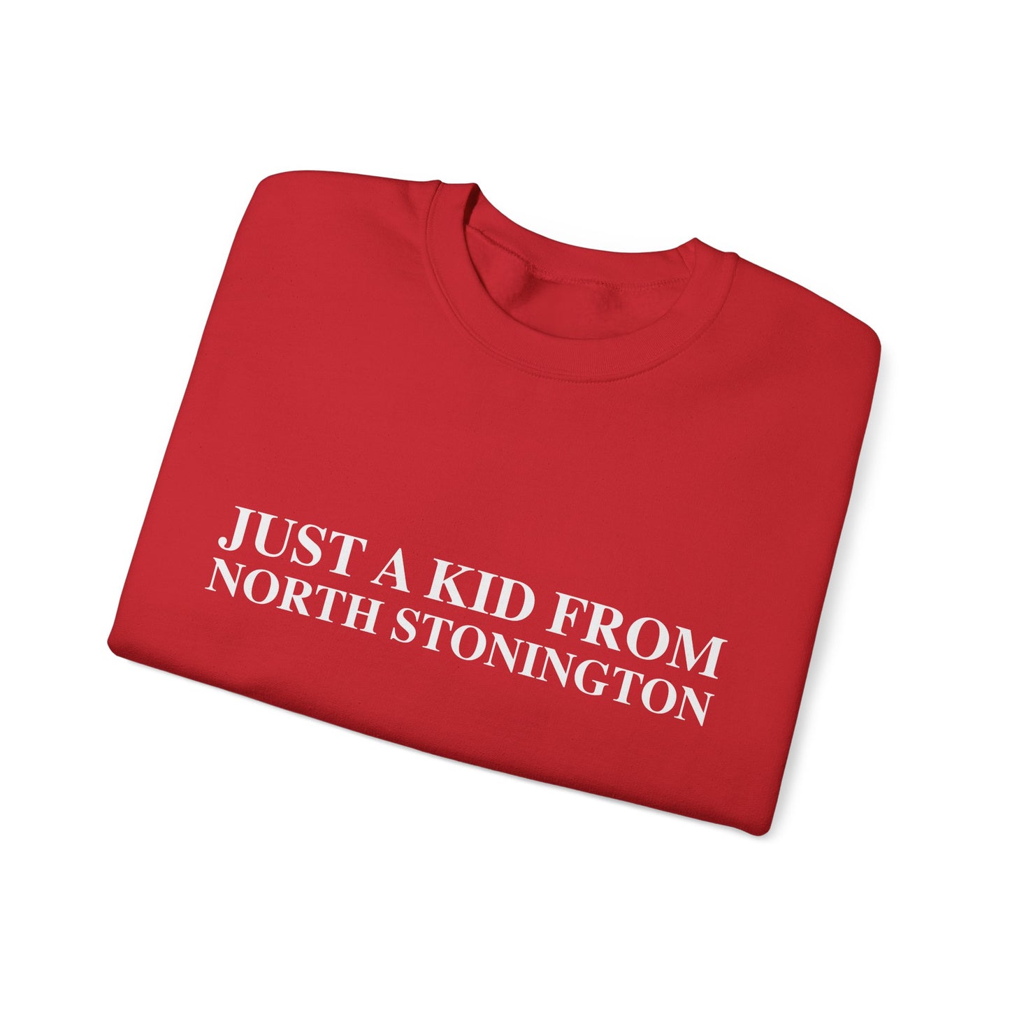 Just a kid from North Stonington Unisex Heavy Blend™ Crewneck Sweatshirt