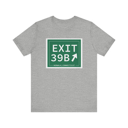 Vintage Exit 39B Merritt Parkway Sign Unisex Jersey Short Sleeve T-Shirt