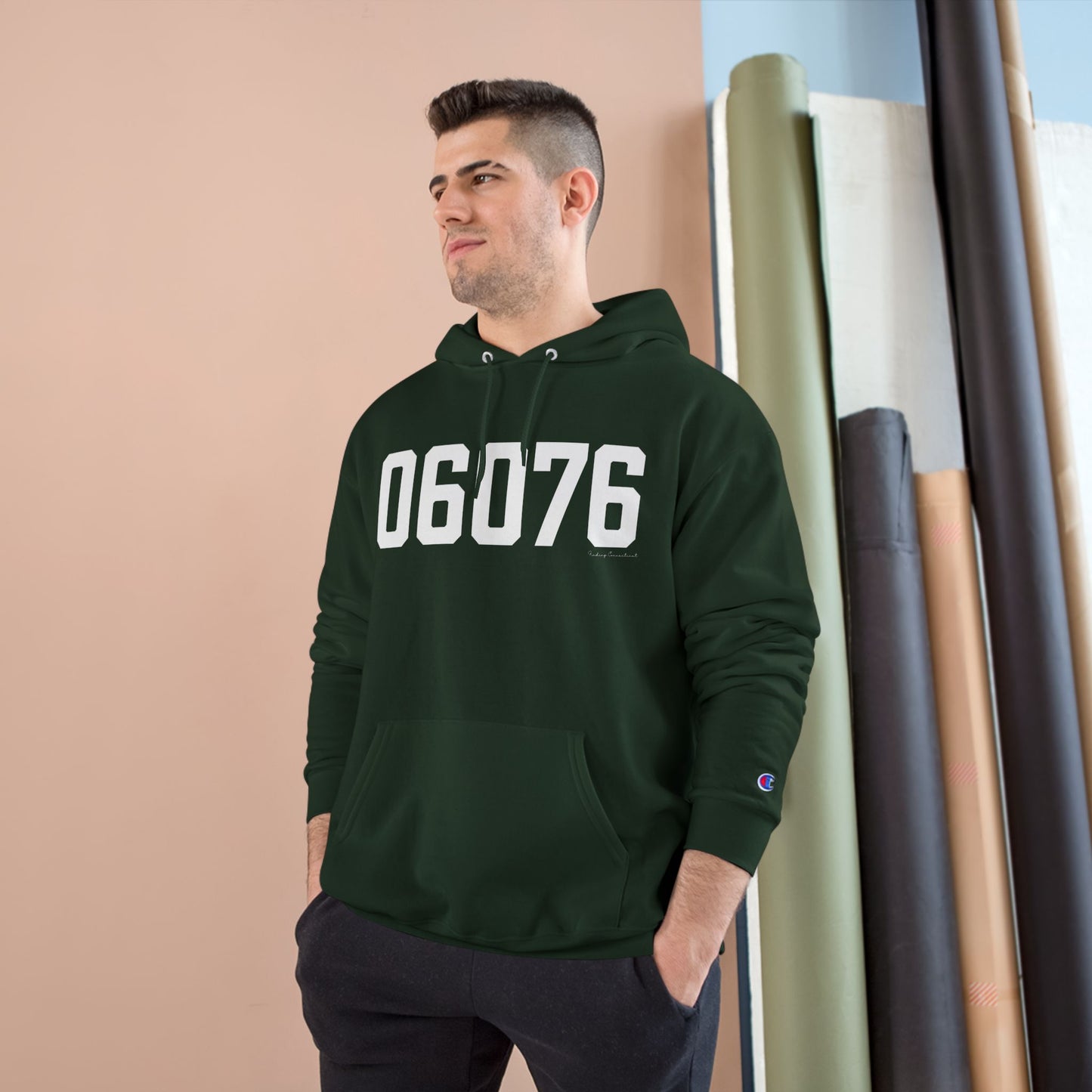06076 Stafford CT Zip Code Champion Hoodie