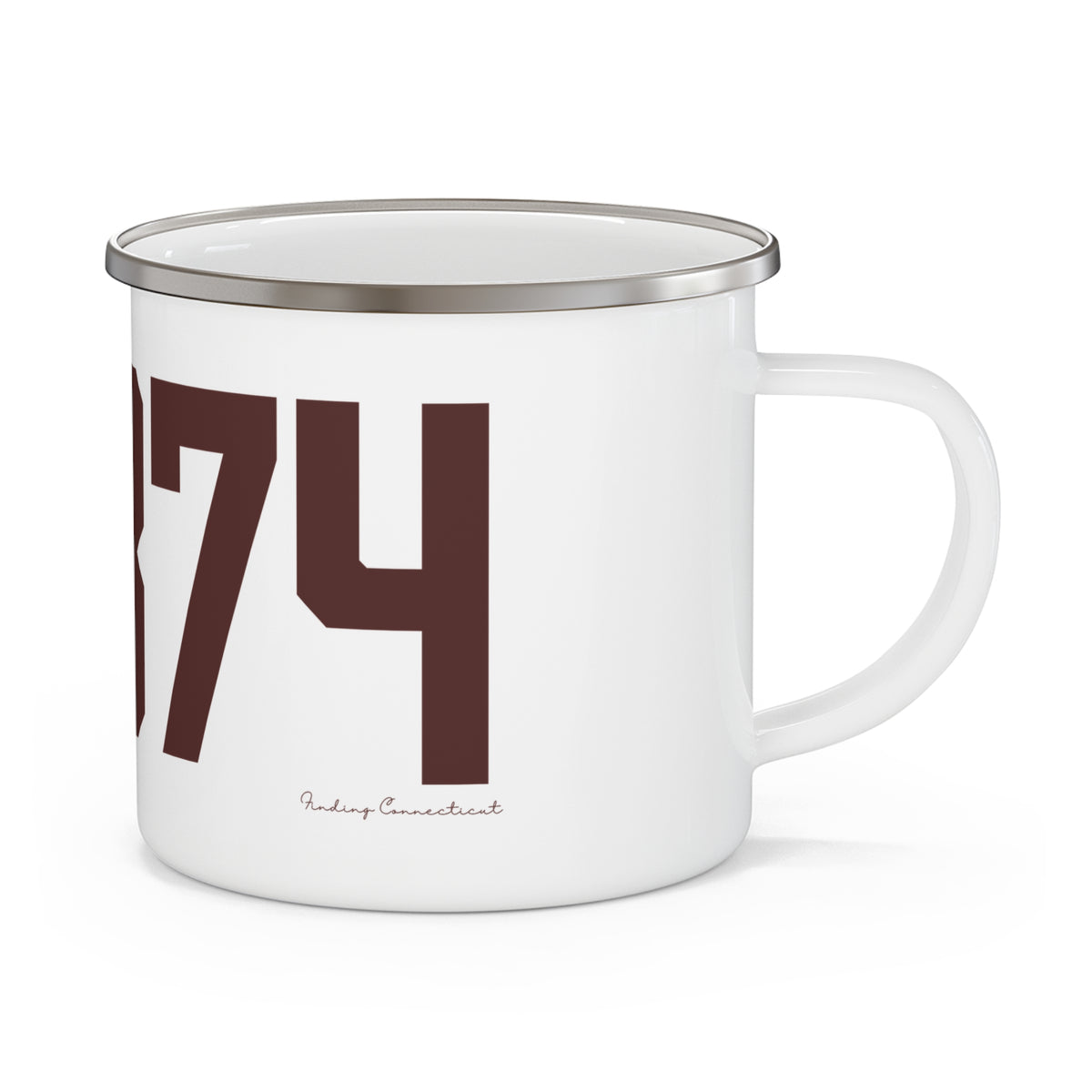 06374 Voluntown Connecticut Zip Code  Enamel Camping Mug