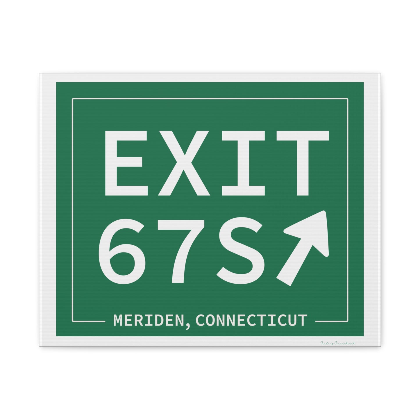 Vintage Exit 67S WCP Sign Matte Canvas, Stretched, 1.25"