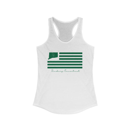 Simsbury Connecticut St Patrick’s Day Flag Women's Ideal Racerback Tank Top