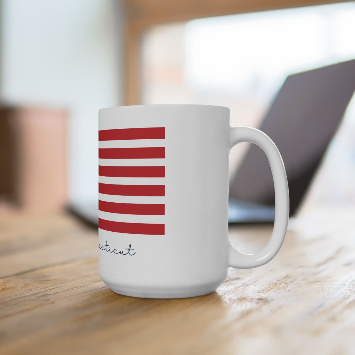 Bozrah Connecticut Flag Mug 15oz