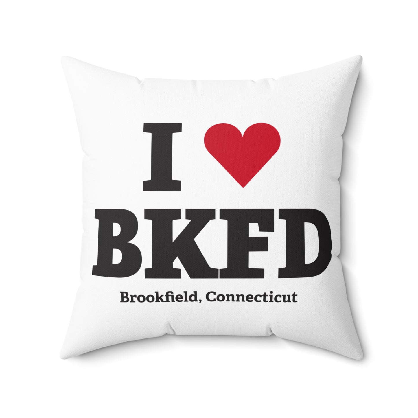 I Heart BKFD Spun Polyester Square Pillow
