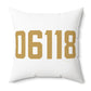 06118 East Hartford Connecticut Zip Code Polyester Square Pillow