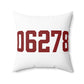 06278 Ashford Connecticut Zip Code Spun Polyester Square Pillow