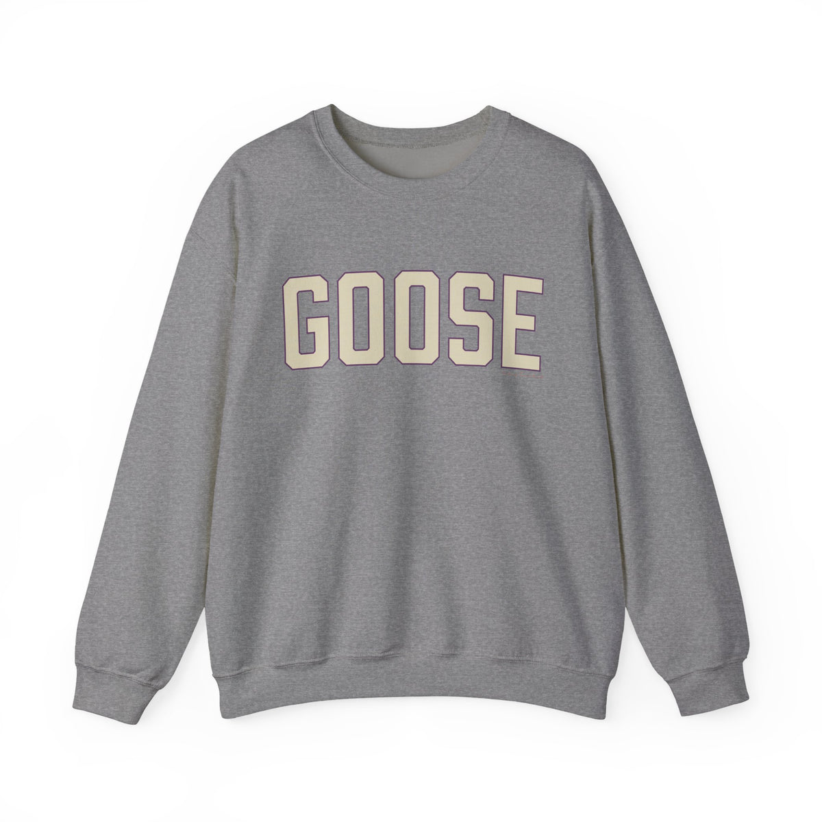 Goose Zip Code Cream & Purple Unisex Heavy Blend™ Crewneck Sweatshirt