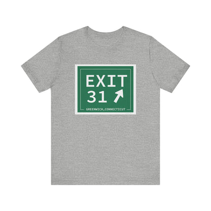 Vintage Exit 31 Merritt Parkway Sign Unisex Jersey Short Sleeve T-Shirt