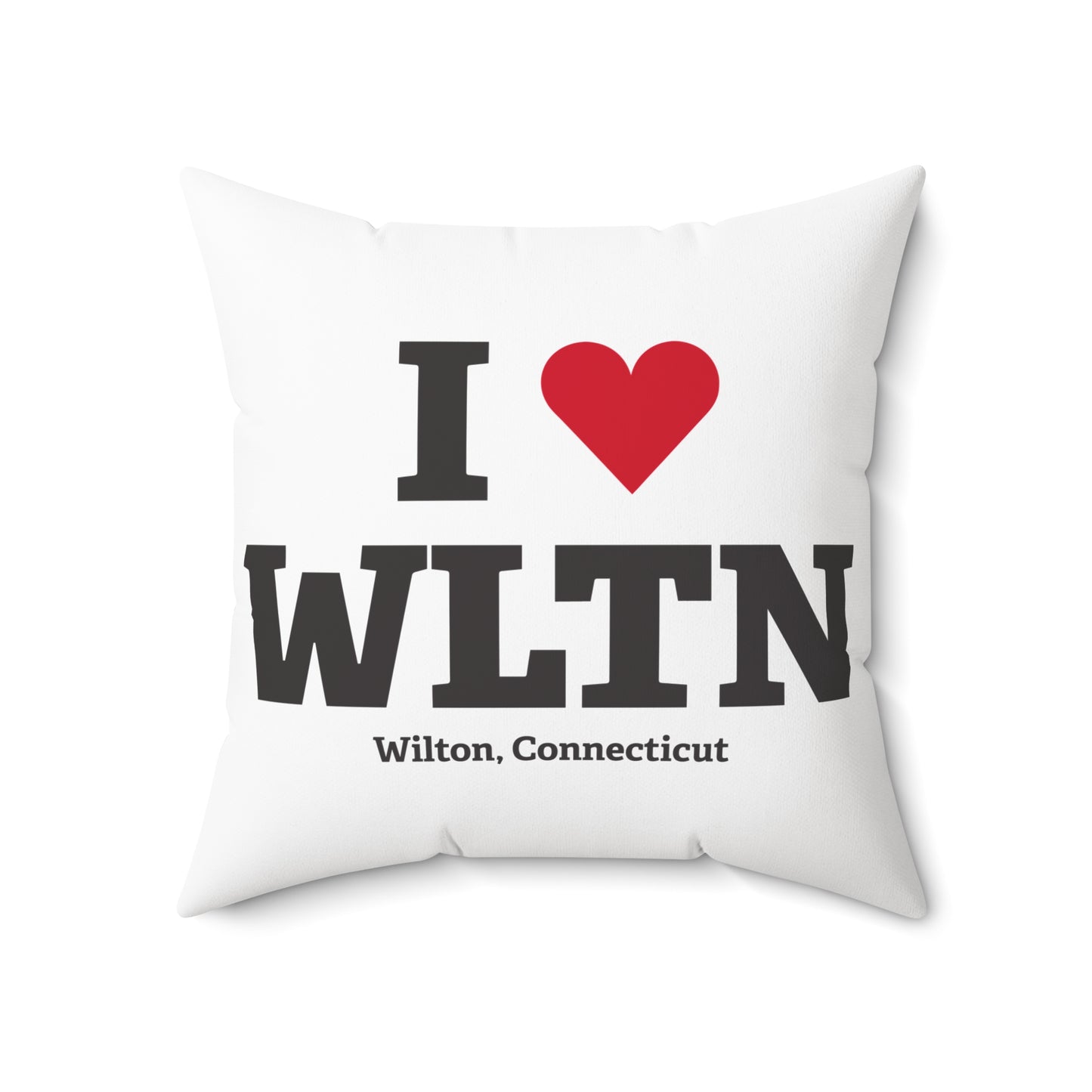 I Heart WLTN Spun Polyester Square Pillow